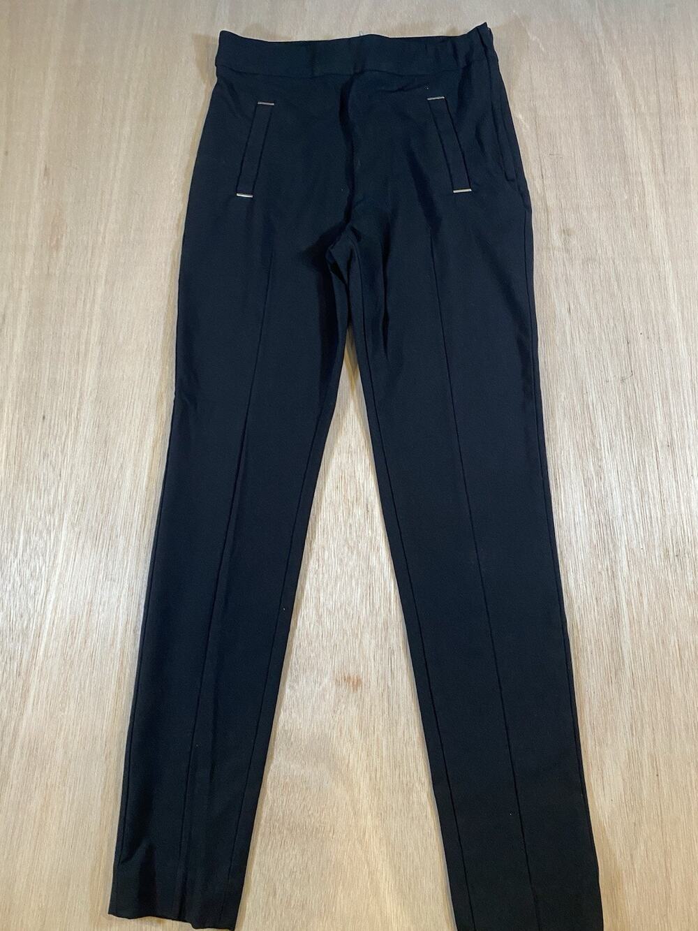 H&M Women’s Skinny Straight Leg Black Dress Pants Stretch Mid Rise Size 2
